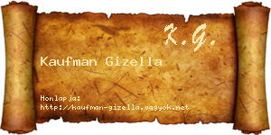 Kaufman Gizella névjegykártya